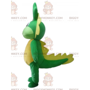 BIGGYMONKEY™ Green and Yellow Dragon Dinosaur Mascot Costume -