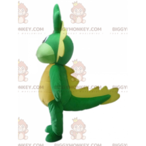 BIGGYMONKEY™ Green and Yellow Dragon Dinosaur Mascot Costume -