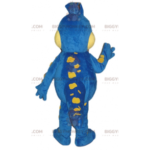 Danone Blauer und gelber Drache BIGGYMONKEY™ Maskottchenkostüm