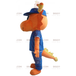 Orange Drache Dinosaurier BIGGYMONKEY™ Maskottchen Kostüm in