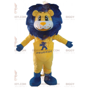 BIGGYMONKEY™ maskottiasu, valkoinen ja keltainen leijona