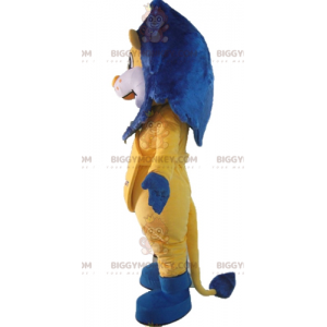 BIGGYMONKEY™ Costume da mascotte Leone bianco e giallo con