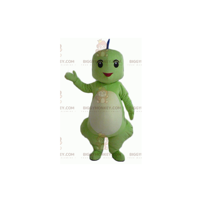 Smiling Green Blue Orange Dragon BIGGYMONKEY™ Mascot Costume -