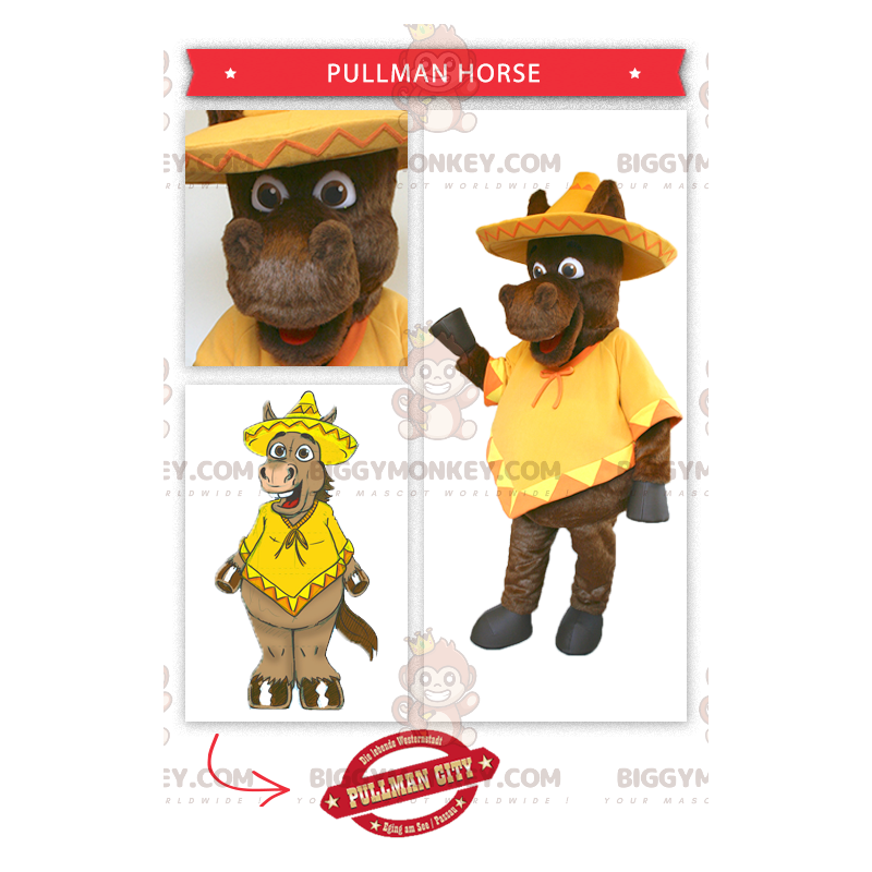 Costume della mascotte dell'asino messicano BIGGYMONKEY™ -