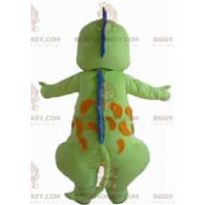 Disfraz de mascota BIGGYMONKEY™ dragón verde azul naranja