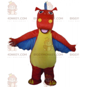 Disfraz de mascota BIGGYMONKEY™ de dinosaurio dragón rojo