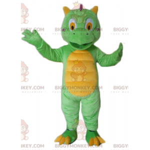 Bonito e colorido traje de mascote BIGGYMONKEY™ de dragão verde