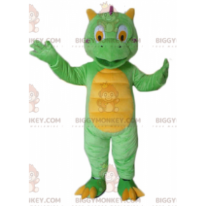 Bonito e colorido traje de mascote BIGGYMONKEY™ de dragão verde