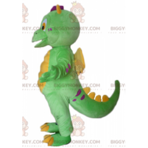 Costume de mascotte BIGGYMONKEY™ de petit dragon vert et jaune