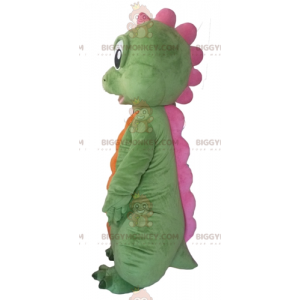 BIGGYMONKEY™-Maskottchen-Kostüm in Grün, Orange und Pink -