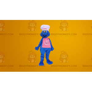 BIGGYMONKEY™ Traje de mascota de chef de hombre azul -