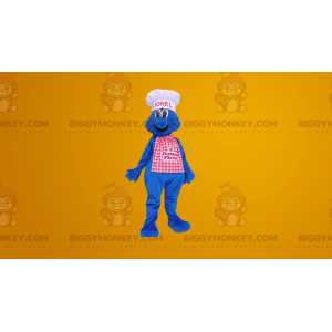 Traje de mascote de chef homem azul BIGGYMONKEY™ –