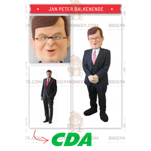 Costume da mascotte del politico olandese Jan Peter Balkenende