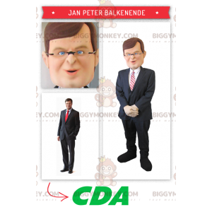 Disfraz de mascota BIGGYMONKEY™ del político holandés Jan Peter