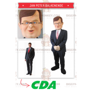 Costume da mascotte del politico olandese Jan Peter Balkenende