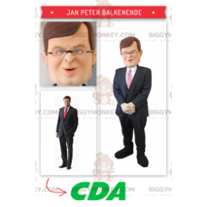 Disfraz de mascota BIGGYMONKEY™ del político holandés Jan Peter