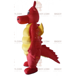 Costume da mascotte dinosauro drago rosso e giallo BIGGYMONKEY™