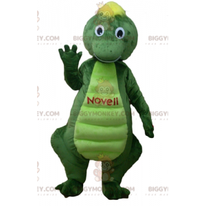 Costume mascotte BIGGYMONKEY™ coccodrillo dinosauro verde e