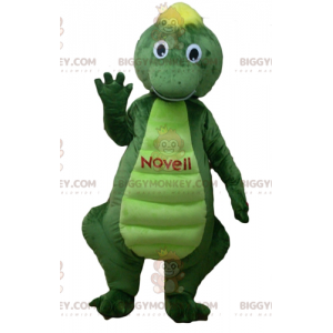 Traje de mascote de dinossauro crocodilo BIGGYMONKEY™ verde e