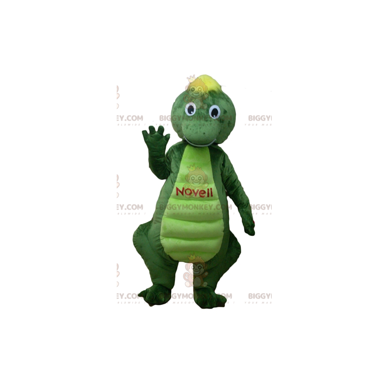 Green and Yellow Dinosaur Crocodile BIGGYMONKEY™ Mascot Costume