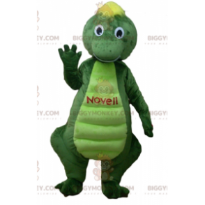 Green and Yellow Dinosaur Crocodile BIGGYMONKEY™ Mascot Costume