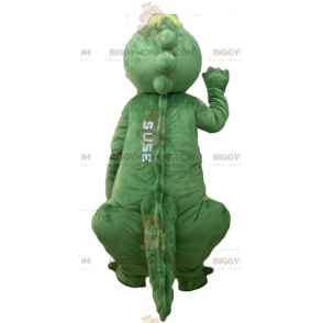 Costume de mascotte BIGGYMONKEY™ de crocodile de dinosaure vert