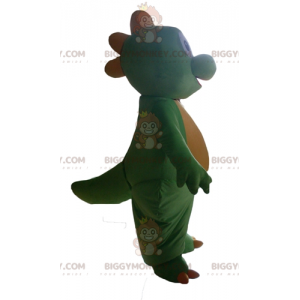 Costume de mascotte BIGGYMONKEY™ de dinosaure vert et jaune