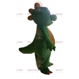 Traje de mascote de dinossauro verde e amarelo BIGGYMONKEY™