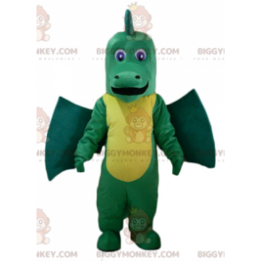 Disfraz de Mascota Dragón Verde y Amarillo Gigante e
