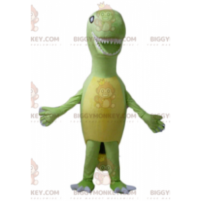 Costume de mascotte BIGGYMONKEY™ de Tyrex de dinosaure vert et