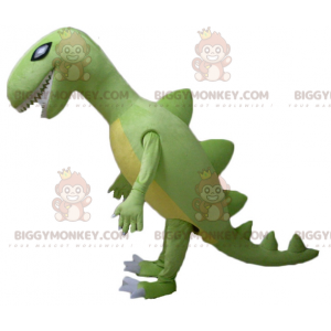 Jättegrön och gul dinosaurie Tyrex BIGGYMONKEY™ maskotdräkt -