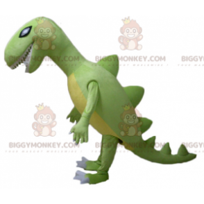 Giant Green and Yellow Dinosaur Tyrex BIGGYMONKEY™ Mascot