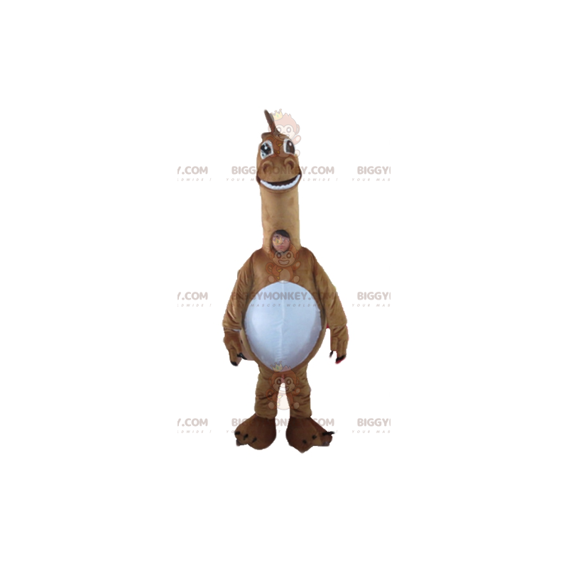 Big Giant Brown and White Dinosaur BIGGYMONKEY™ Mascot Costume