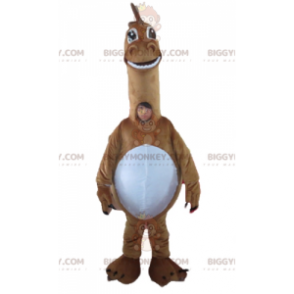 Big Giant Brown and White Dinosaur BIGGYMONKEY™ maskottiasu -