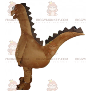 Stor gigantisk brun og hvid dinosaur BIGGYMONKEY™ maskotkostume