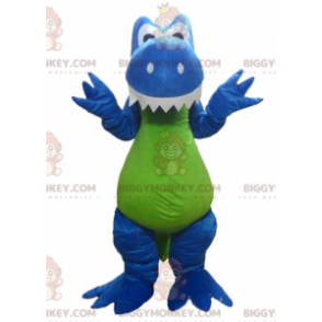 Blau-weiß-grüner Drache-Dinosaurier BIGGYMONKEY™