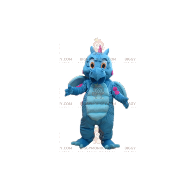 Χαριτωμένη και πολύχρωμη στολή μασκότ BIGGYMONKEY™ Dragon Blue