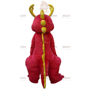 Costume de mascotte BIGGYMONKEY™ de dinosaure rose et jaune