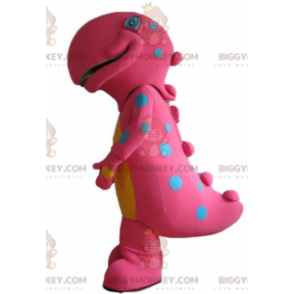 Costume de mascotte BIGGYMONKEY™ de gros dinosaure rose et