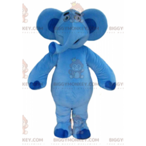 Very Friendly Big Blue Elephant BIGGYMONKEY™ Mascot Costume -