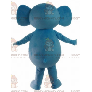 Söt och färgglad blå och rosa elefant BIGGYMONKEY™ maskotdräkt