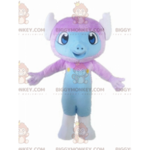Fioletowo-niebieski kostium maskotka mała małpka BIGGYMONKEY™ -