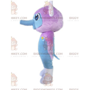 Fantasia de mascote de macaquinho BIGGYMONKEY™ roxo e azul –