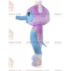 Costume da mascotte scimmia BIGGYMONKEY™ creatura viola e blu -