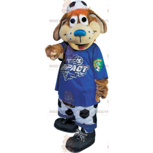 Στολή μασκότ BIGGYMONKEY™ Brown Dog Fan Soccer - Biggymonkey.com