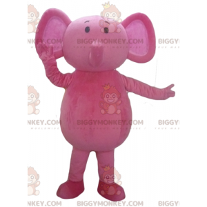 Costume mascotte BIGGYMONKEY™ Elefante rosa completamente