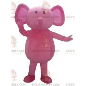 Fuldt tilpasselig pink elefant BIGGYMONKEY™ maskotkostume -