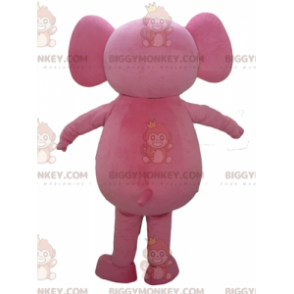 Fuldt tilpasselig pink elefant BIGGYMONKEY™ maskotkostume -