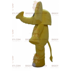 BIGGYMONKEY™ Maskotdräkt Gul elefant med stora öron -
