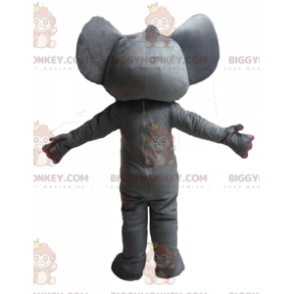 Costume de mascotte BIGGYMONKEY™ d'éléphant gris et blanc drôle